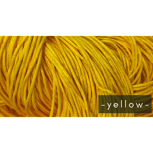 yellow 1.5mm Satin Cord (1 meter pre-cut)