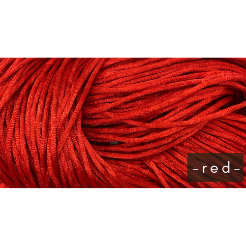 Red 1.5mm Satin Cord (1 meter pre-cut)