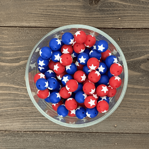red / blue with stars