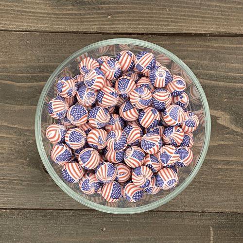 american flag 15mm round