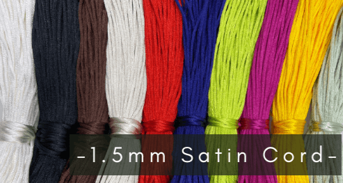 blue 1.5mm Satin Cord (1 meter pre-cut)