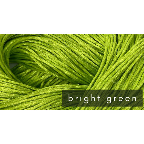 bright green 1.5mm Satin Cord (1 meter pre-cut)