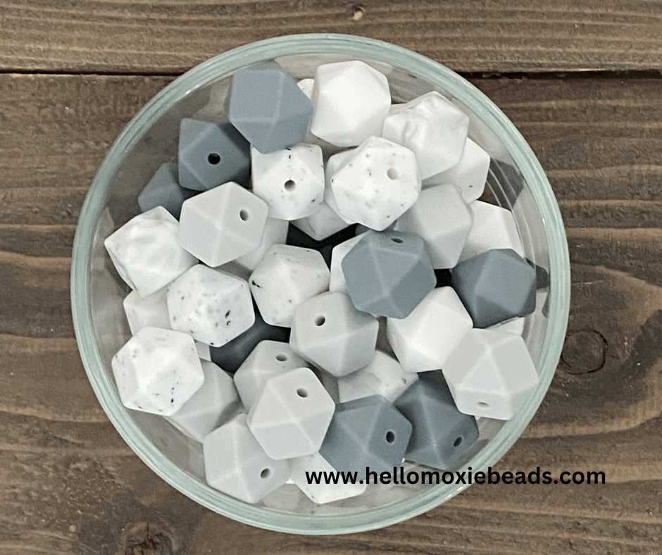 winter grey hexagon mix