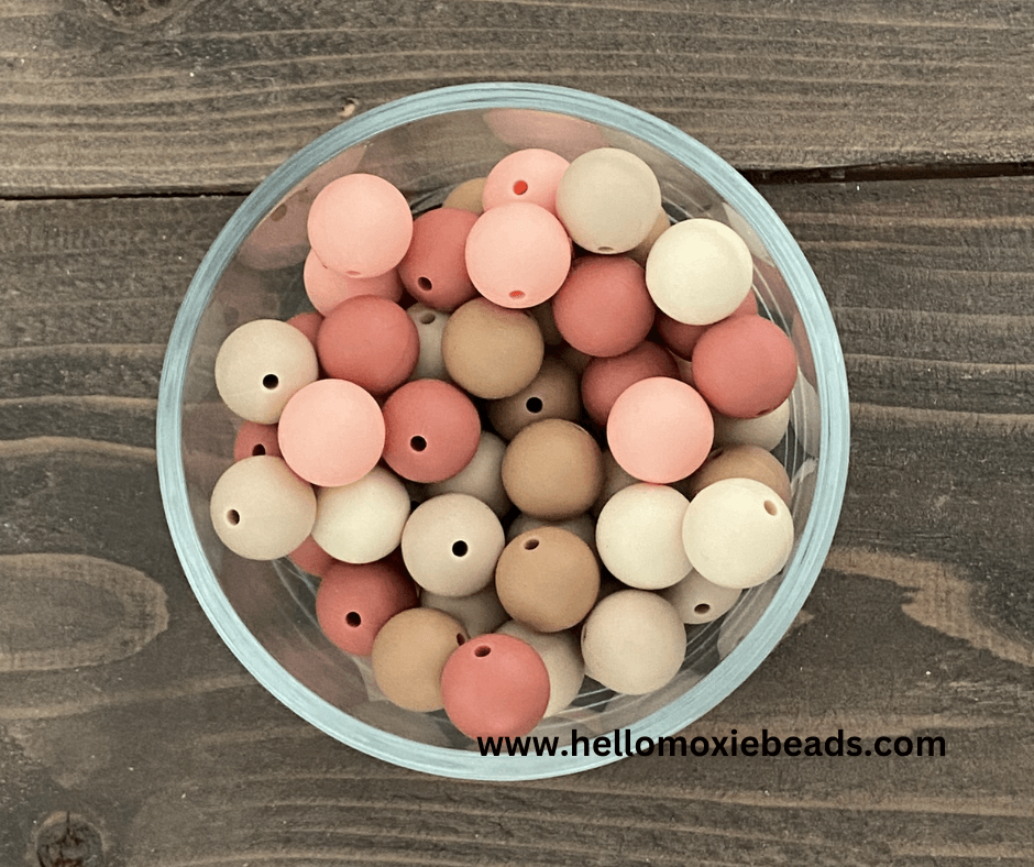 neutral pink round mix