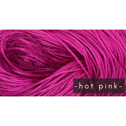 hot pink 1.5mm Satin Cord (1 meter pre-cut)