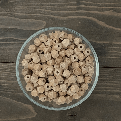 beech wood hexagon beads