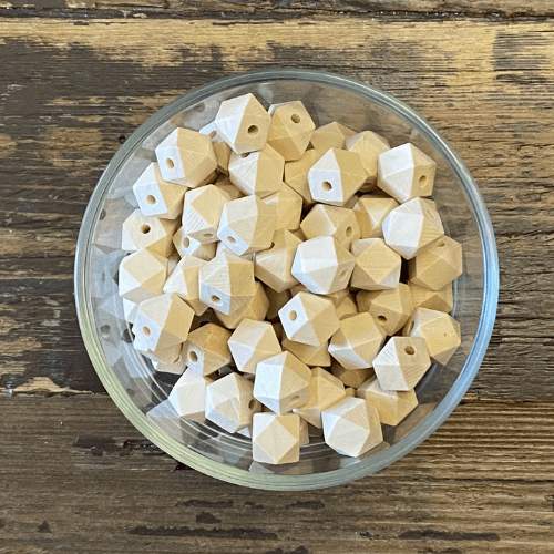 maple wood hexagon beads