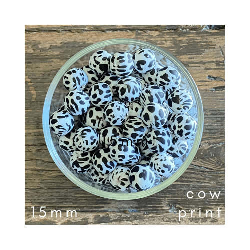 black / white cow print