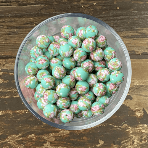 floral soft green