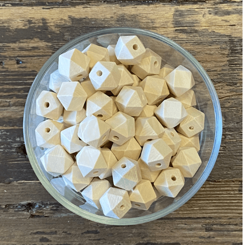 maple wood hexagon beads