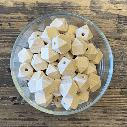 maple wood hexagon beads
