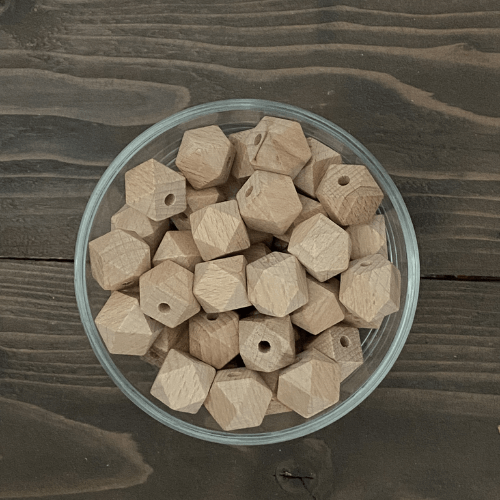 beech wood hexagon beads