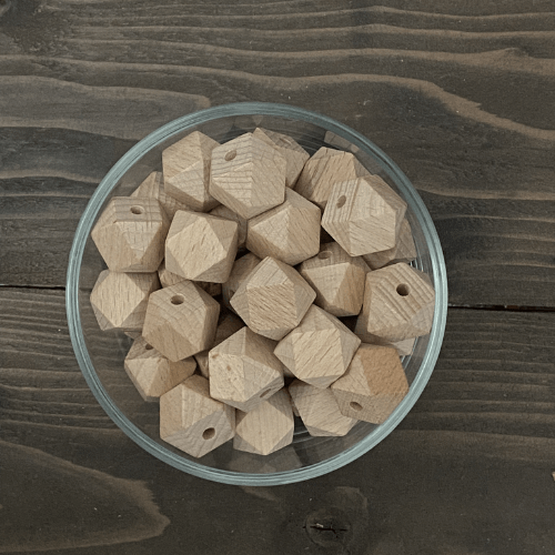 beech wood hexagon beads