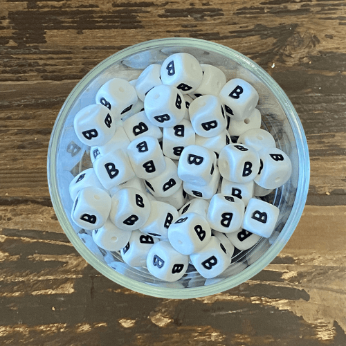 letter beads 12mm X 12mm