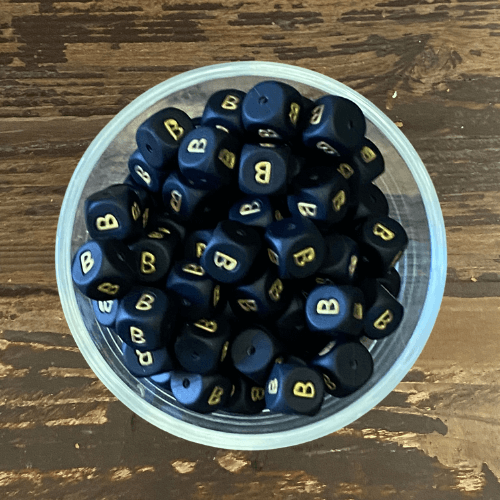 letter beads 12mm X 12mm