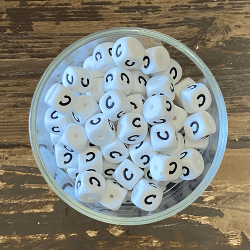 letter beads 12mm X 12mm