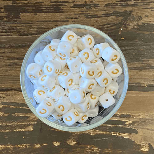 letter beads 12mm X 12mm