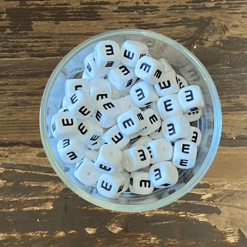 letter beads 12mm X 12mm
