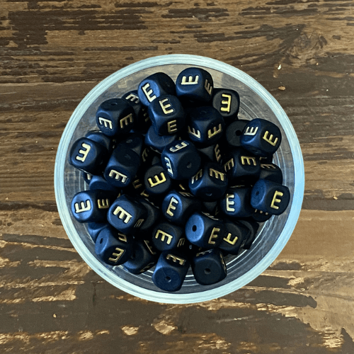 letter beads 12mm X 12mm