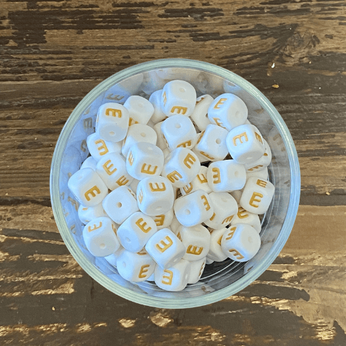 letter beads 12mm X 12mm