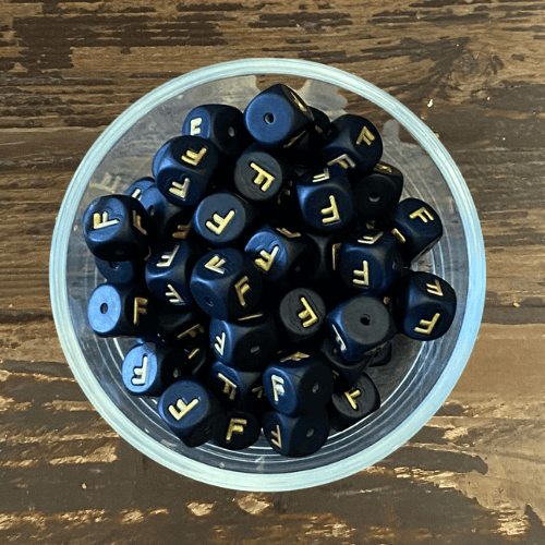 letter beads 12mm X 12mm