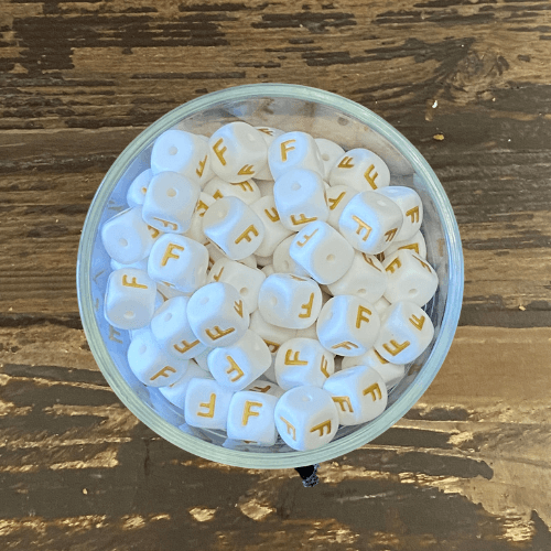 letter beads 12mm X 12mm