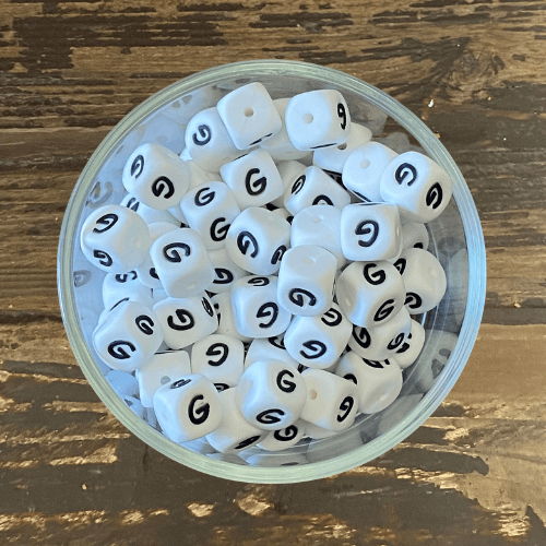 letter beads 12mm X 12mm