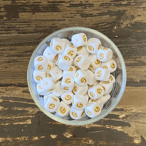 letter beads 12mm X 12mm