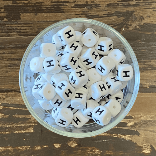 letter beads 12mm X 12mm