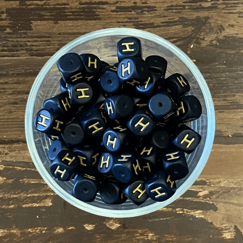 letter beads 12mm X 12mm