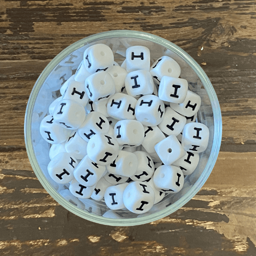 letter beads 12mm X 12mm
