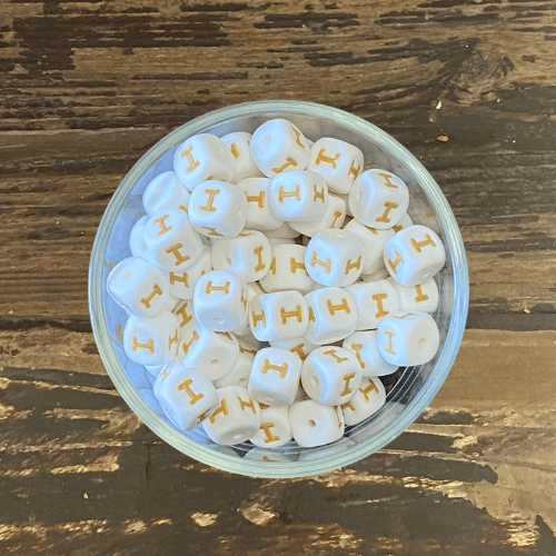 letter beads 12mm X 12mm