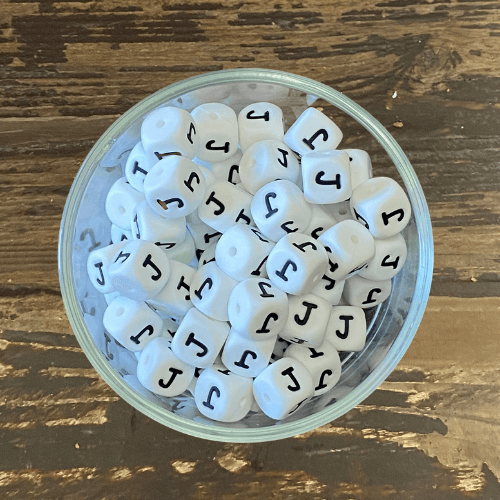 letter beads 12mm X 12mm