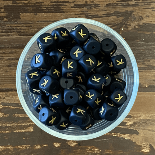 letter beads 12mm X 12mm
