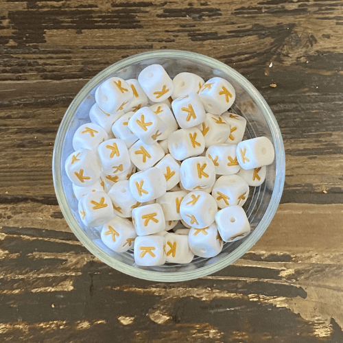 letter beads 12mm X 12mm