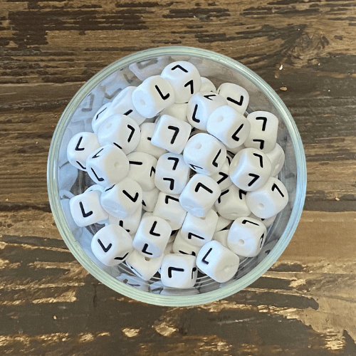 letter beads 12mm X 12mm