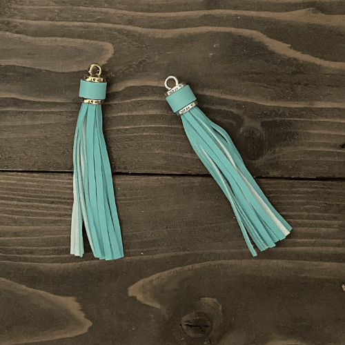 large faux leather tassel
