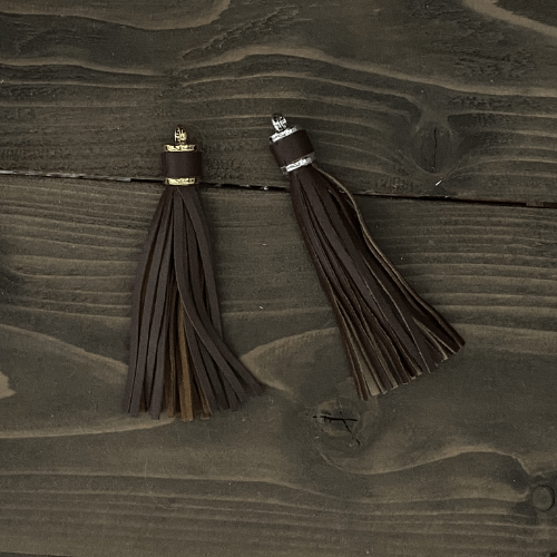 large faux leather tassel