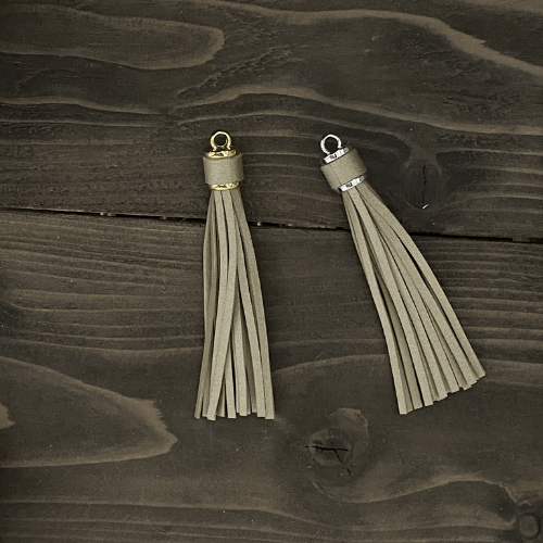 large faux leather tassel