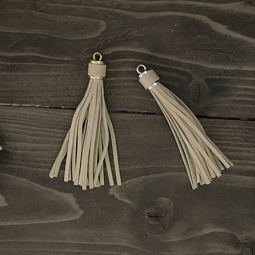 large faux leather tassel