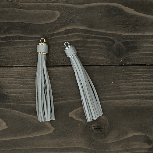large faux leather tassel