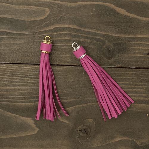 large faux leather tassel