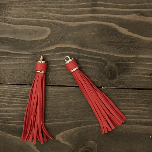 large faux leather tassel