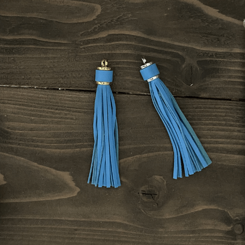 large faux leather tassel