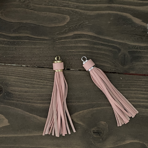 large faux leather tassel
