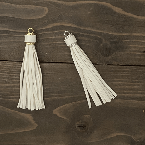 large faux leather tassel