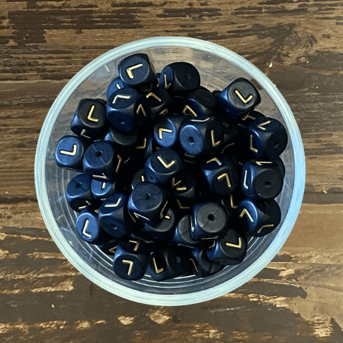 letter beads 12mm X 12mm