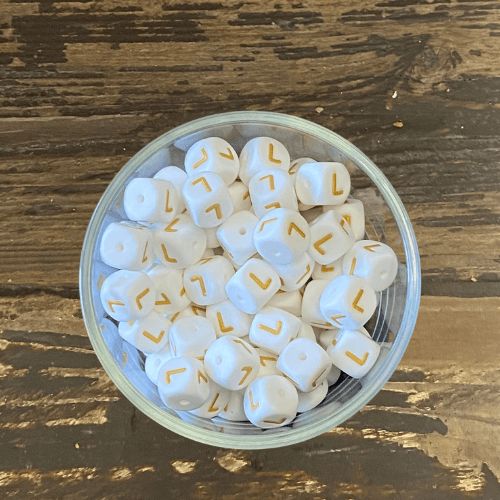 letter beads 12mm X 12mm