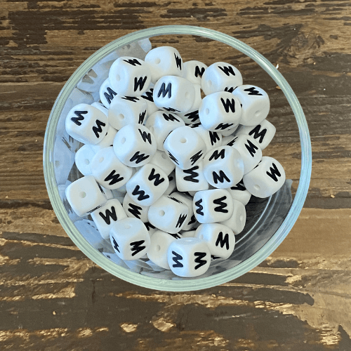 letter beads 12mm X 12mm