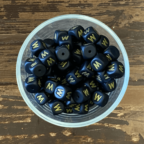 letter beads 12mm X 12mm